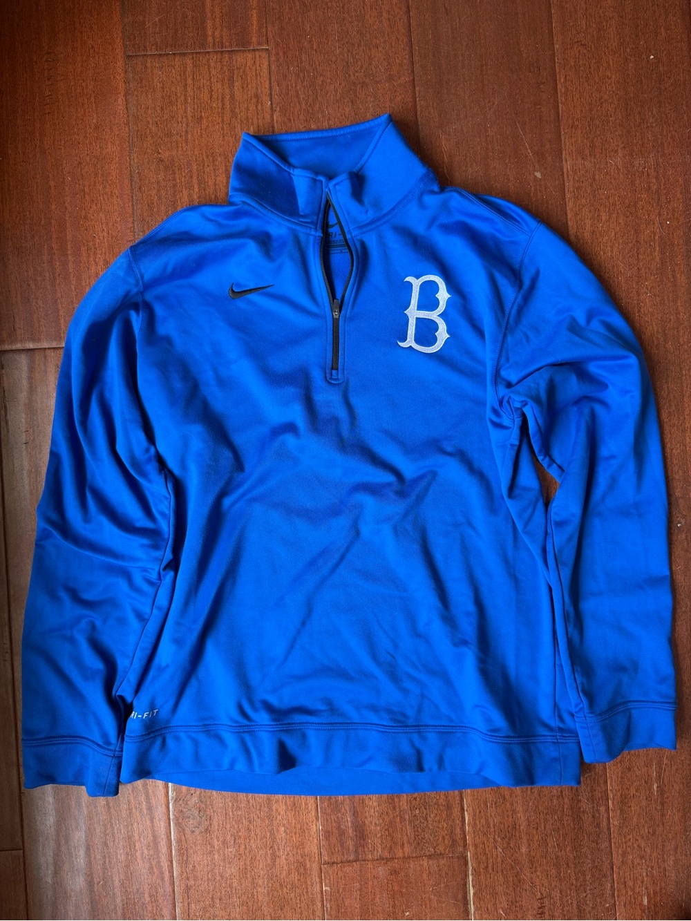 Nike Dri Fit Vintage Brooklyn Dodgers MLB Quarter-Zip Pullover Jacket Shirt